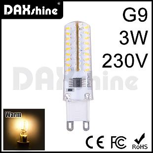 DAXSHINE 72LED G9 3W AC230V Warm White 2800-3200K 200-220lm      